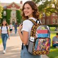 thumbnail image 3 of SEANATIVE Clear School Bag for Kids Elementary School Backpack for Women Men Transparent Bookbag Teens Girls Boys Daypack with Front Zipper Pocket, Cartoon Leopard Print, 3 of 7