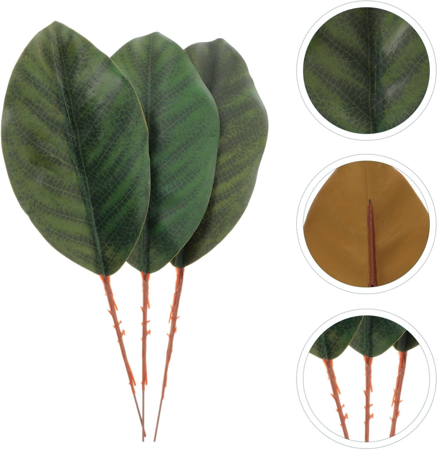 ABCISI 60 Pcs Artificial Magnolia Leaves Magnolias Stems Fake Flower Bouquet Fake Green Leaves Dried Palm Leaves Leaf Wreath Decor Green Decor Silk Leaves Touch Silk Cloth Olive Leaf