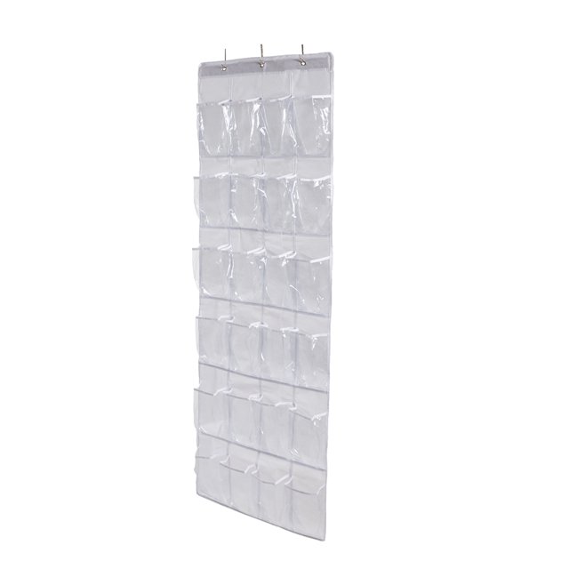 Zapatero Puerta de casa Montado en la parte posterior Tela no tejida Soporte para zapatos Zapatilla de deporte Percha para zapatilla, Blanco kenally HA001781-01