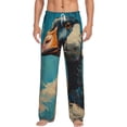 thumbnail image 2 of Lsque Blue Watercolor Duck Print Men's Pajama Pants, Lounge Pant - Comfortable Home Wear,Elastic Waistband, Stylish Design-Small, 2 of 9