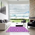 thumbnail image 7 of Ahgly Company Machine Washable Indoor Square Transitional Violet Purple Area Rugs, 5' Square, 7 of 7