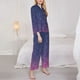 thumbnail image 3 of Fotbe Violet Glitter Conjunto de Pijama de Manga Larga para Mujer con Estampado, Ropa de Dormir de 2 Piezas, Conjunto de Casa Suave y Cómodo con Bolsillos-XX-Large, 3 of 7