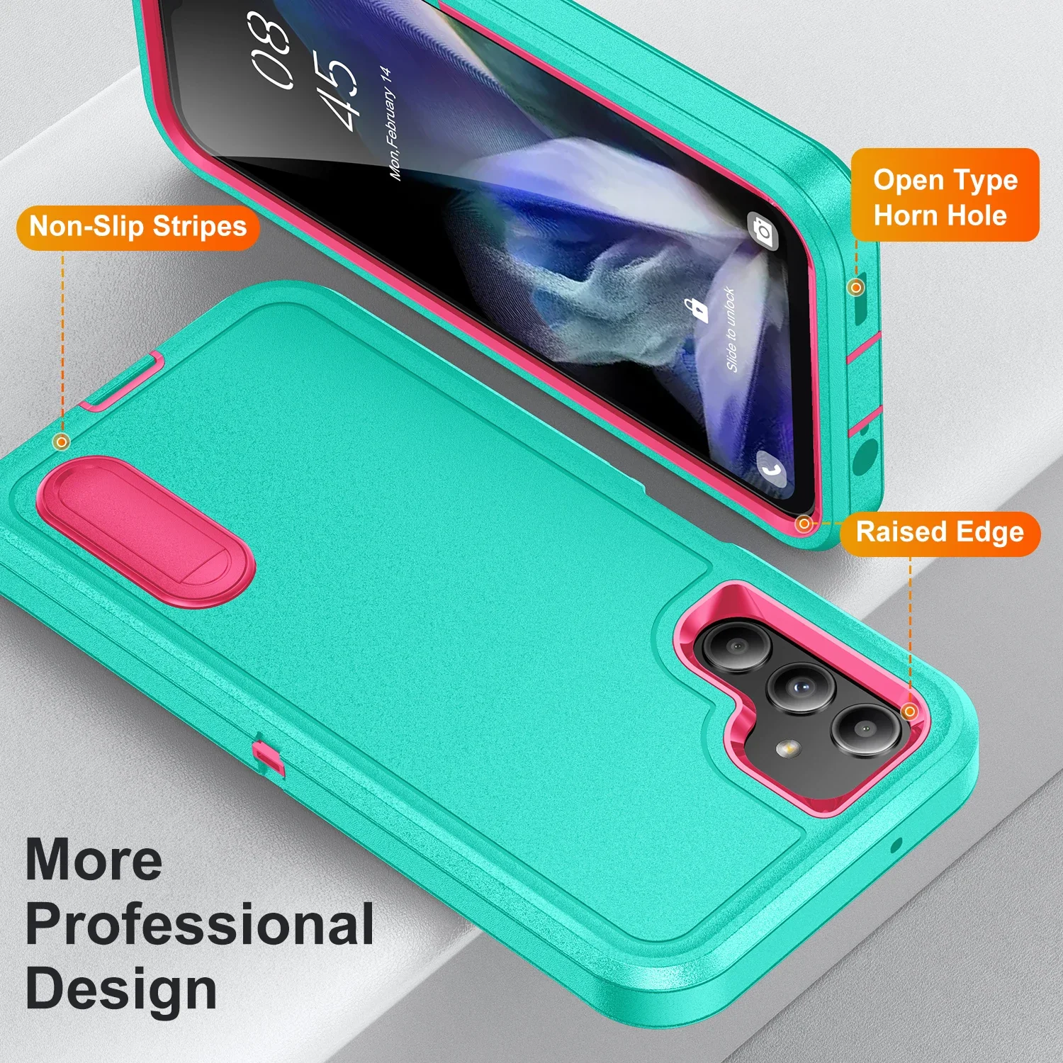 Otter Anti-Shock Box Rugged Cover for Samsung Galaxy S25 S24 S23 Ultra S22 Plus FE A56 A36 A26 A16 A06 Stand Armor Phone Case