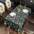 thumbnail image 2 of Dark Green Christmas Ornament Pattern Rectangle Tablecloth 60"x102",Waterproof Polyester Rectangle Table Cloth, Wipeable Spillproof Polyester Tablecloth for Dining, Camping, Indoor and Outdoor, 2 of 6
