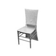 thumbnail image 2 of BalsaCircle Metallic Fitted Spandex Chair Slipcover Silver, 2 of 6