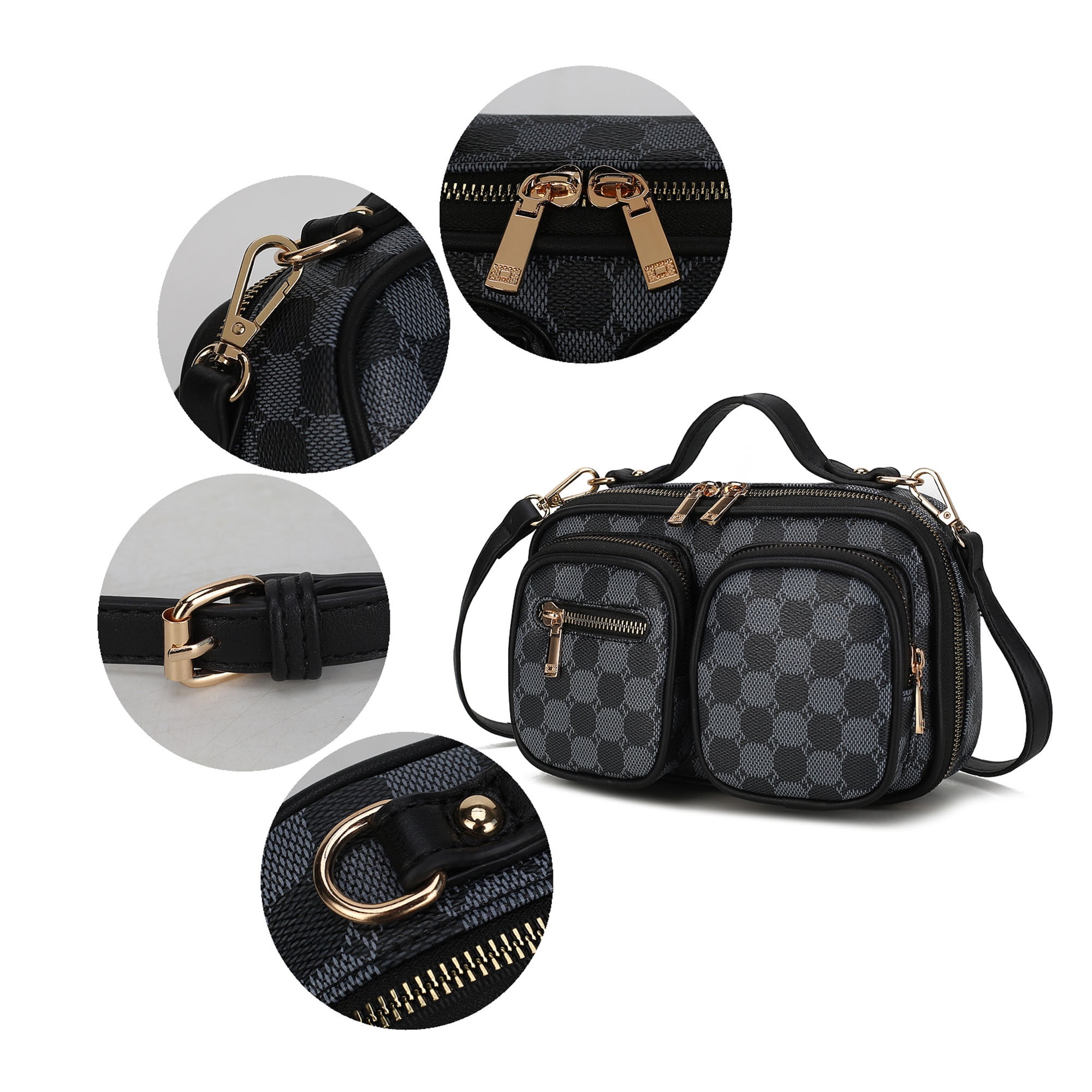 MKF Collection Jolene Women's Crossbody Bag, Vegan Leather Shoulder Bag Handbag Purse by Mia K