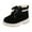 Black, variant on Boys And Girls Lace Up Zipper Outdoor Ankle Boots