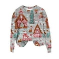thumbnail image 4 of LEBONYARD Women's Trendy Round Neck Christmas Cute Printed Long Sleeve Loose Warm Fitting Pullover Blouse Casual Crew Neck Hoodless Sweatshirts, 4 of 5