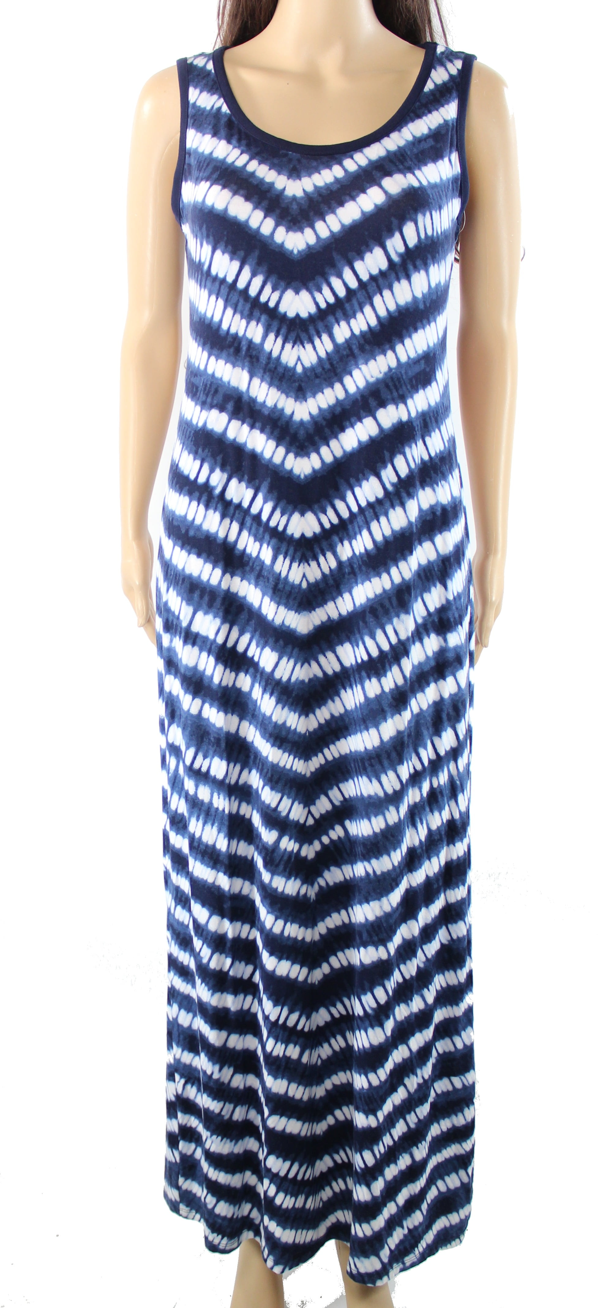 Style & Co. Style & Co. NEW Blue Womens Size Small S TieDye Scoop