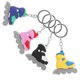 thumbnail image 3 of GOOHOCHY 4 colgantes con forma de patín para mochila, delicados llaveros de PVC., 3 of 7
