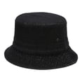 thumbnail image 3 of Helii Men Women Unisex Cotton Bucket Hat, Wide Brim Foldable Sun Hat, UPF 50+ UV Protection Packable Hat, Lightweight Beach Hat for Outdoor Hiking Travel BK2,M, 3 of 3