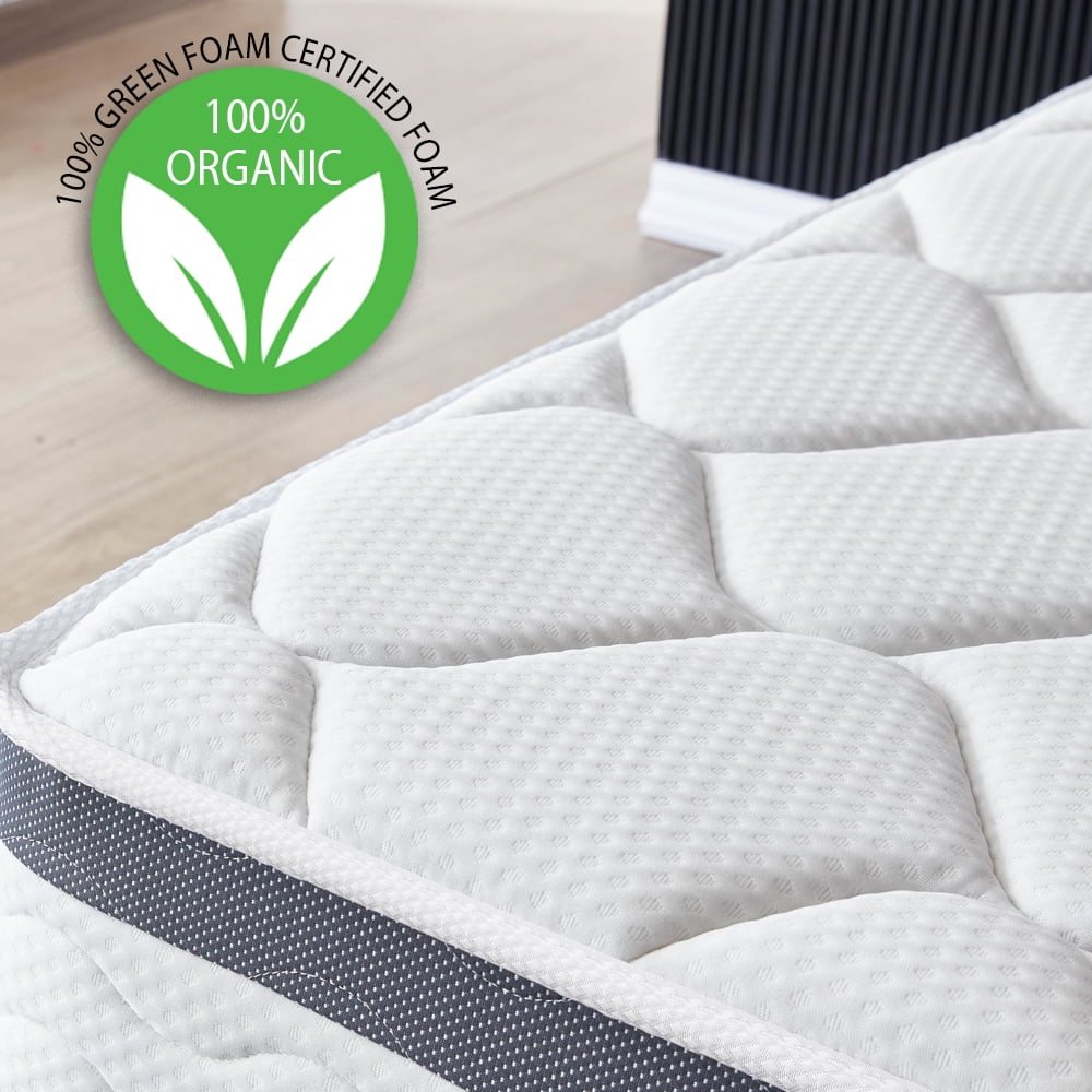 King Size Mattress - 10 Inch Cool Memory Foam & Spring Hybrid Mattress - Euro Top - Medium Firm - Oliver & Smith