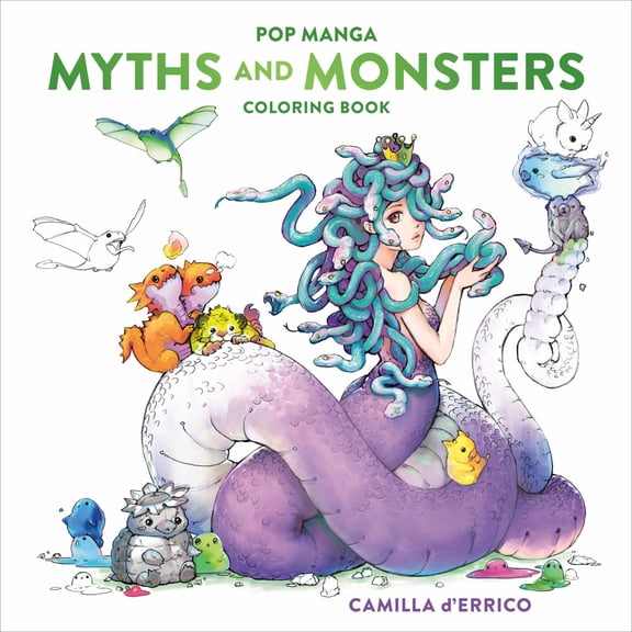 Pop Manga Myths and Monsters Coloring Book, 80 pages (Paperback)
