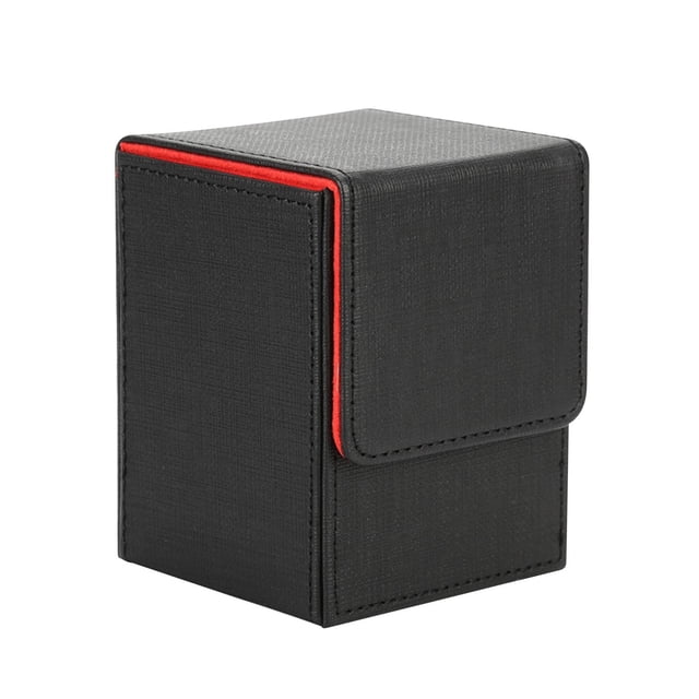 TISHITA Boîte de Rangement pour Deck de Cartes à Collectionner Étui de Deck de Cartes pour Cartes de Commandant Cartes à Collectionner Noir Intérieur Rouge