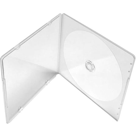 Pp Poly Cd Dvd Case - Slim Single Clear PP Poly CD DVD Case, 100-Pack