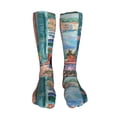 thumbnail image 5 of Honeii Coastal Cat By The Window Print Calf Socks Sports Socks Seamless Toe, Trouser Socks,Knee High Long Socks for Women and Men-One Size, 5 of 8