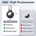thumbnail image 4 of YUNOVA 2 Pack Airtag Holder Air Tag Case with Keychain, Anti-Scratch Airtags Key Chain for Apple Air Tags, Airtag Accessories for GPS Item Finder Tracker, 4 of 6