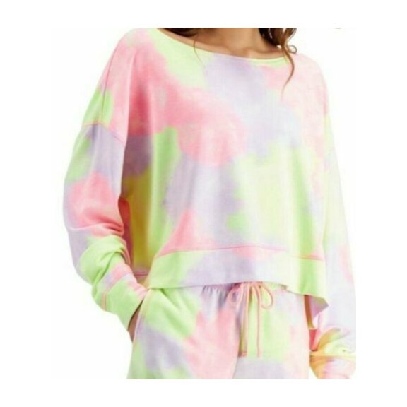 JENNI Intimates Yellow Long Sleeves Crewneck Sleep Shirt Pajama Top Plus 2X