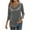 Gray, variant on 3/4 Length Sleeve Shirt for Women Velvet Cowl Neck Top Casual Loose Cocktail Work Office Blouses for Evening Party