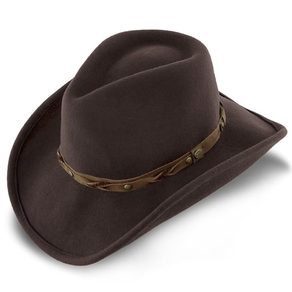 Shetland - Walrus Hats Dark Brown Wool Felt Cowboy Hat - H7013