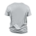 thumbnail image 4 of NAMTYQX T Shirts for Man Plus Size Elastic Short Sleeved Comfortable Lightweight Casual Loose Fit Graphic Boho Crew Neck Mens T-Shirts Gray Size M, 4 of 5