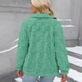 thumbnail image 4 of TKLPEHG Womens Winter Coats Fall Long Sleeve Zip Up Fleece Coat Casual Comfy Stand Collar Jackets Warm Fleece Lined Winter Coats (Green,S), 4 of 6