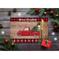 thumbnail image 2 of Christmas Placemat for Dinning,Red Black Buffalo Plaid Check Table Placemat Set of 6-Cotton Linen Waterproof Cloth Table Mat-Truck Xmas Tree Place Mat,Washable Easy Clean Fabric,Holiday Dinner Decor, 2 of 6
