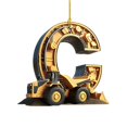 thumbnail image 2 of Mashaouyo Home Decor Personalized Construction Vehicle Letters 2D Flat Acrylic Decorations Excavator Decorations Excavator Christmas Decorations 2025, 2 of 4