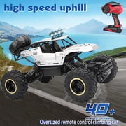 4DRC 1:12 Rc Car,off Road Truck Remote Control Car Metal Shell 2.4G 4WD,with 2 Batteries ,Cars for Boys& Gift for Kids,Silver