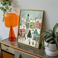 thumbnail image 7 of Retro Winter Village Poster Printable Whimsical Pastel Christmas Wall Art Snowy, Matte Canvas Stretched, Posters for Room Bedroom Living Room Bathroom Wall Decor, Posters & Art Prints, Gift., 7 of 7