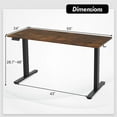 thumbnail image 4 of Barara King Standing Desk, Computer Desk Workstation,55 x 24 Inches Sit Stand Home Office Desk with 3 Memory Height Settings-Rustic Brown, 4 of 7