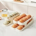 Automatic Egg Tray Rolling Egg Dispenser Refrigerator Egg Roller Double Layer Tray Rolling