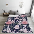 thumbnail image 5 of Zufioo Rose Flowers Fleece Blanket Queen Size,Plush Bed Blanket,Ultra Soft Throw Blanket,Plush Fuzzy Cozy Blanket Perfect for Bed,Couch-80"x60", 5 of 7