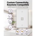 thumbnail image 3 of Plaque Murale Keystone 1 Port UL Listée Lot de 10, Plaques Murales Simple Gang pour Prise Keystone RJ45 et Inserts Modulaires, Blanc, 3 of 8