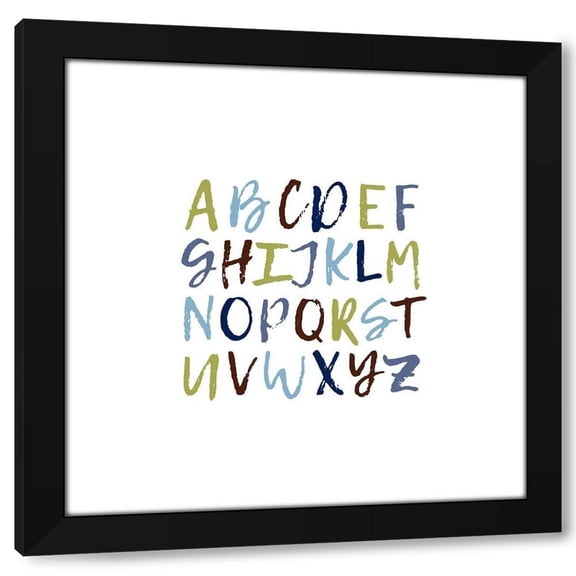 Marcus Prime 12x12 Black Modern Wood Framed Wall Art Titled - ABCD 4