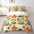 thumbnail image 2 of jejeloiu Kawaii Cute Flower 7-Piece Bedding Comforter Set,Cartoon Fungus Mushroom King Bedding Sets For Kids Reversible, 2 of 8