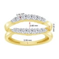 thumbnail image 3 of Round White Cubic Zirconia Curve Enhancer Guard Ring in 14K Yellow Gold Ring Size - 9.5, 3 of 3