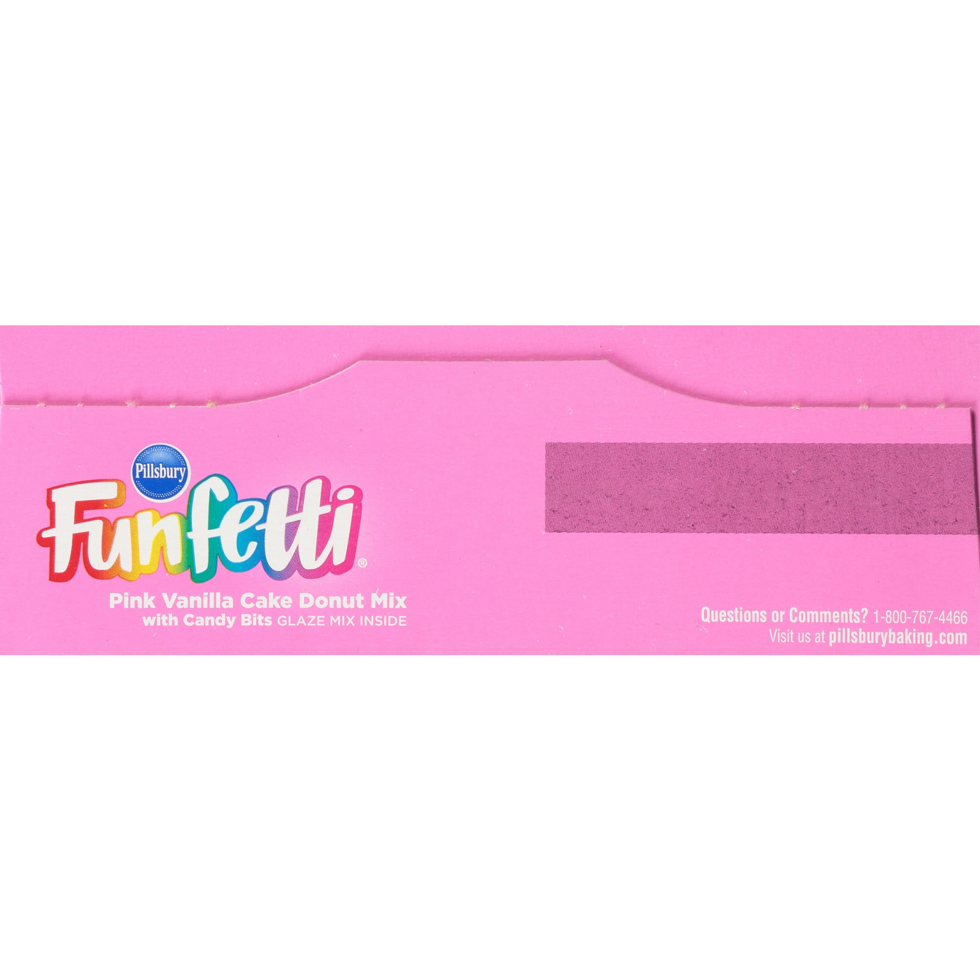 Pillsbury Funfetti Unicorn Pink Vanilla Cake Donut Mix with Candy Bits, 16.2 oz Box