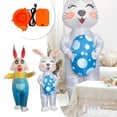 thumbnail image 1 of Disfraz inflable de conejo, mono para fiestas de disfraces, ideal para adultos. Perfecto para fiestas de Pascua, Halloween y cumpleaños. Diseño ligero y portátil, fabricado en PVC resistente., 1 of 7