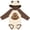 Natural & Brown w Ears, variant on Thanksgiving Football Turkey Boys Long Sleeve Baby Bodysuit