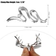 thumbnail image 2 of Unique Bargains 1pc Metal Hair Claws Hair Clips Hair Barrettes for Women Silver Tone 4.65''x1.85''x1.42'', 2 of 7