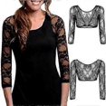 thumbnail image 2 of Arm Sleeves Floral Lace Sun Shawl Sleeves, 2 of 4