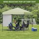 thumbnail image 2 of Gazebo Plegable para Jardín 2.5x2.5m - Toldo Impermeable con Protección UV, Altura Ajustable - Incluye Pared Lateral y Bolsa - Ideal para Terraza/Camping (Verde Claro, 1 Unidad), 2 of 8