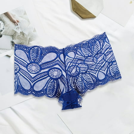 

Hunpta Underwear Women Sexy Lace Mid High Waist Cutout Seamless Briefs