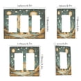 thumbnail image 2 of Yayeee Rocker Switch Wall Plate 3-Gang 6.5"x4.6" Home Decorative Outlet Cover, Dinosaur with Stars, 2 of 6