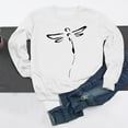 thumbnail image 4 of Women's Sweatshirts Fall Fashion 2023 Casual Crewneck Long Sleeve Pullover Blouses Womens Cute Holiday Pullover Tops Y2K Tops Ladies Comfy Winter Outfits Clothes 2023, White&XL, 4 of 8