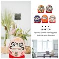 thumbnail image 4 of 5pcs Japanese Style Daruma Statue Ceramic Daruma Figure Decoration for Car Home Office Restaurant, 4 of 9