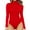 Red, variant on Odeerbi Jumpsuit for Women Solid Color Mock 2025 Fashion Turtle Neck Tops Long Sleeve Bodysuit Jumpsuit Gray