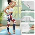 thumbnail image 7 of COEQINE Women Breathable Yoga Pants with Pockets Tummy Control Buttery Soft High Waisted Athletic Leggings Union Jack 4-Way Stretch No See Through Tights for Shopping, 2XL, 7 of 7
