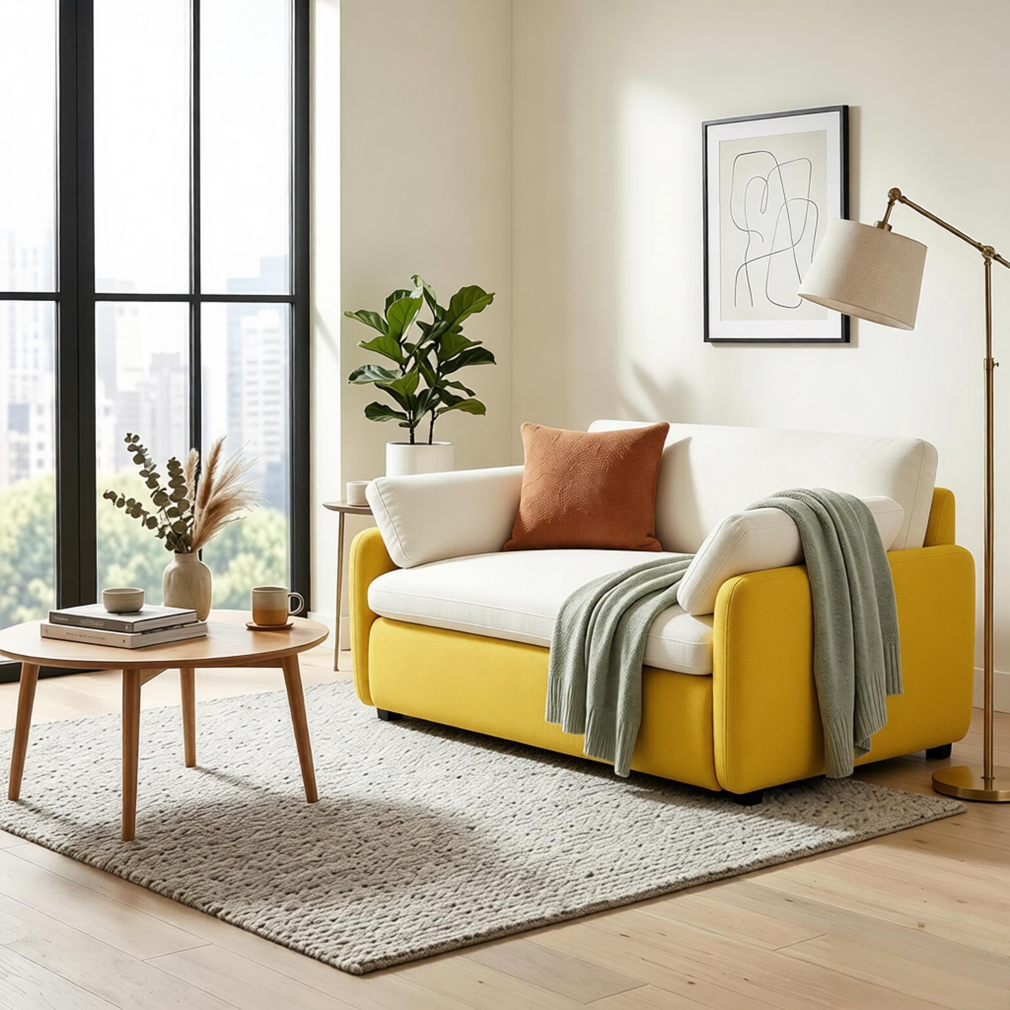 Howcool 50×43 Inch Oversized Chenille Accent Chair, Wide Deep Seat Comfy Armchair with Pillow for Living Room Apartment